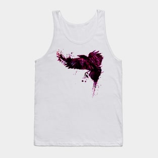 Crow Animal Design- Pink Tank Top